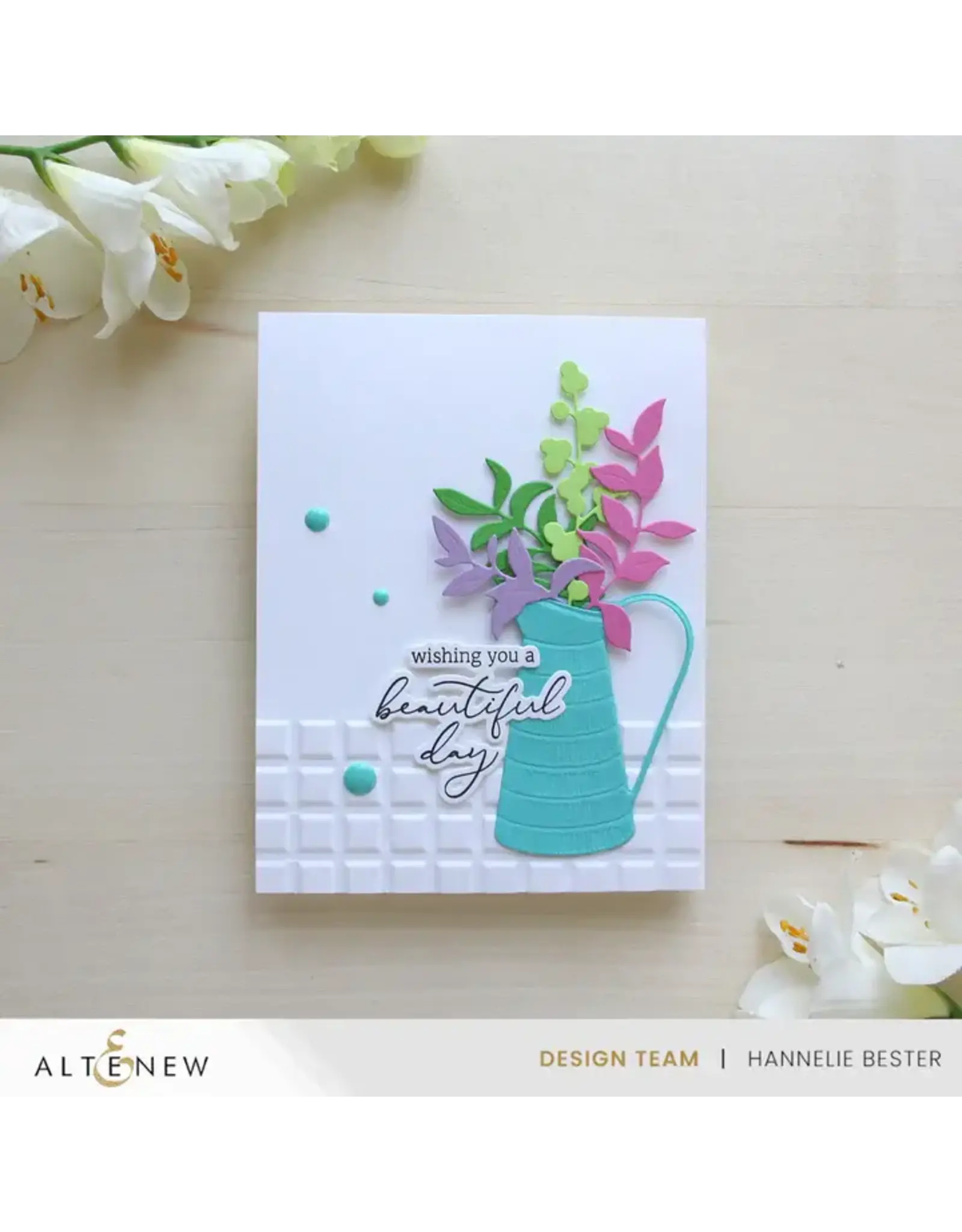 ALTENEW ALTENEW PITCHER VASES EMBOSSING FOLDER & DIE SET