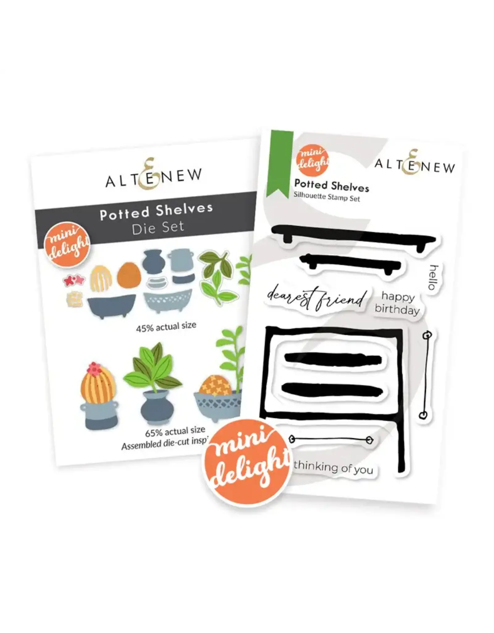 ALTENEW ALTENEW MINI DELIGHT: POTTED SHELVES CLEAR STAMP & DIE SET