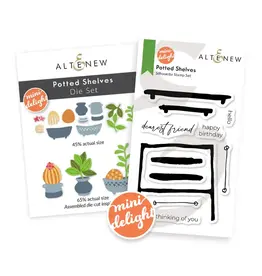 ALTENEW ALTENEW MINI DELIGHT: POTTED SHELVES CLEAR STAMP & DIE SET