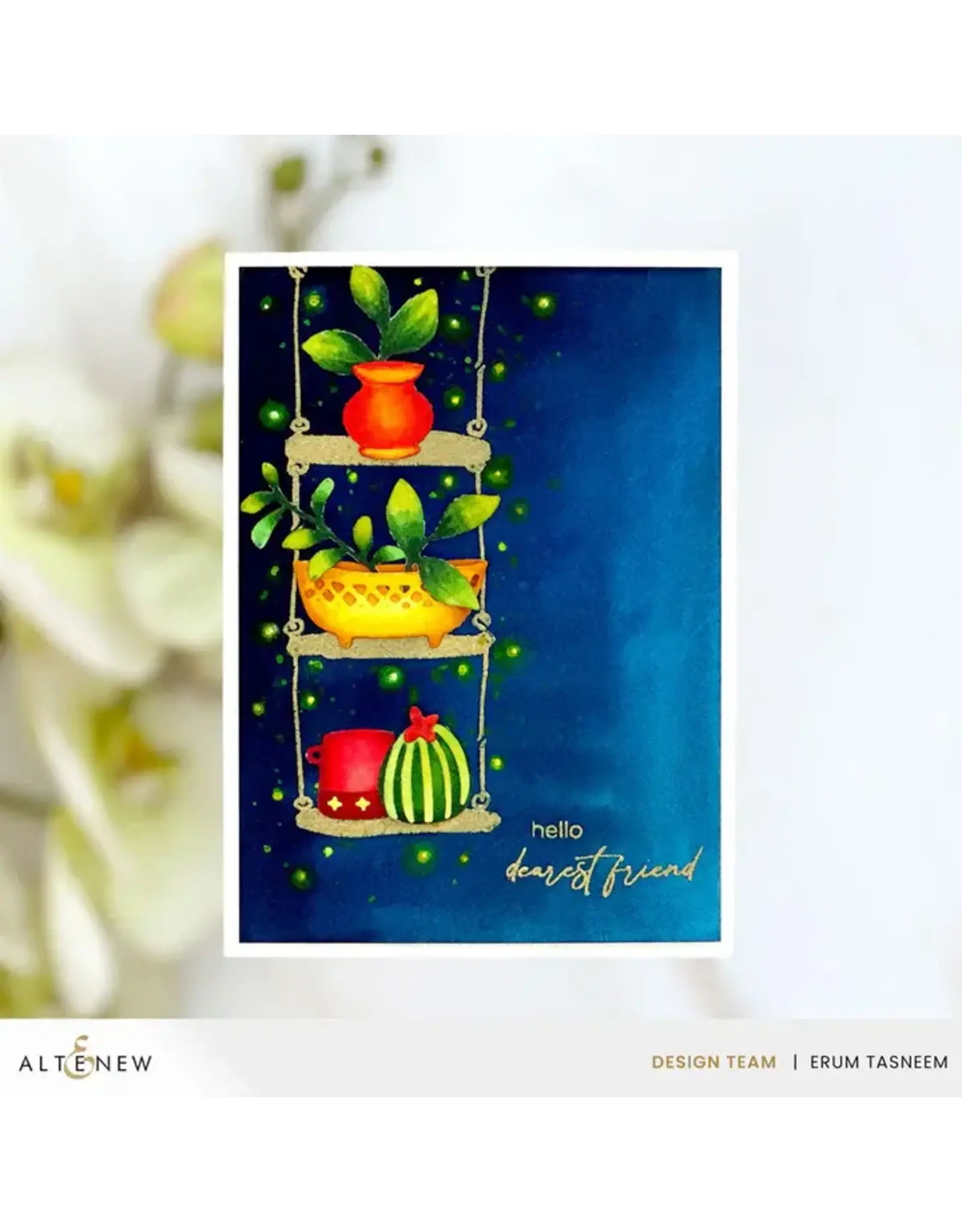 ALTENEW ALTENEW MINI DELIGHT: POTTED SHELVES CLEAR STAMP & DIE SET