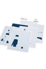 PINKFRESH PINKFRESH STUDIO GUIDING LIGHT STENCIL SET 6/PK