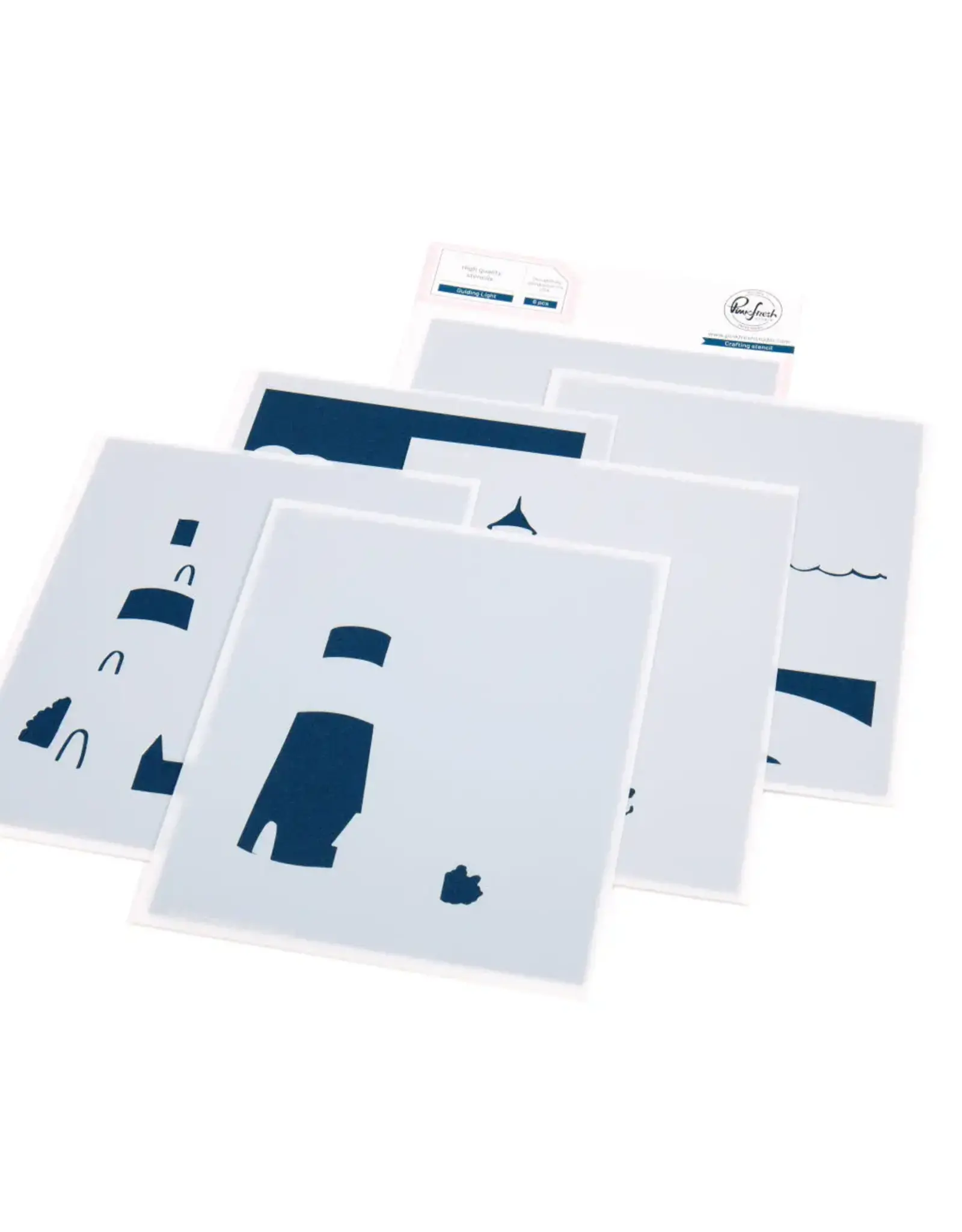 PINKFRESH PINKFRESH STUDIO GUIDING LIGHT STENCIL SET 6/PK