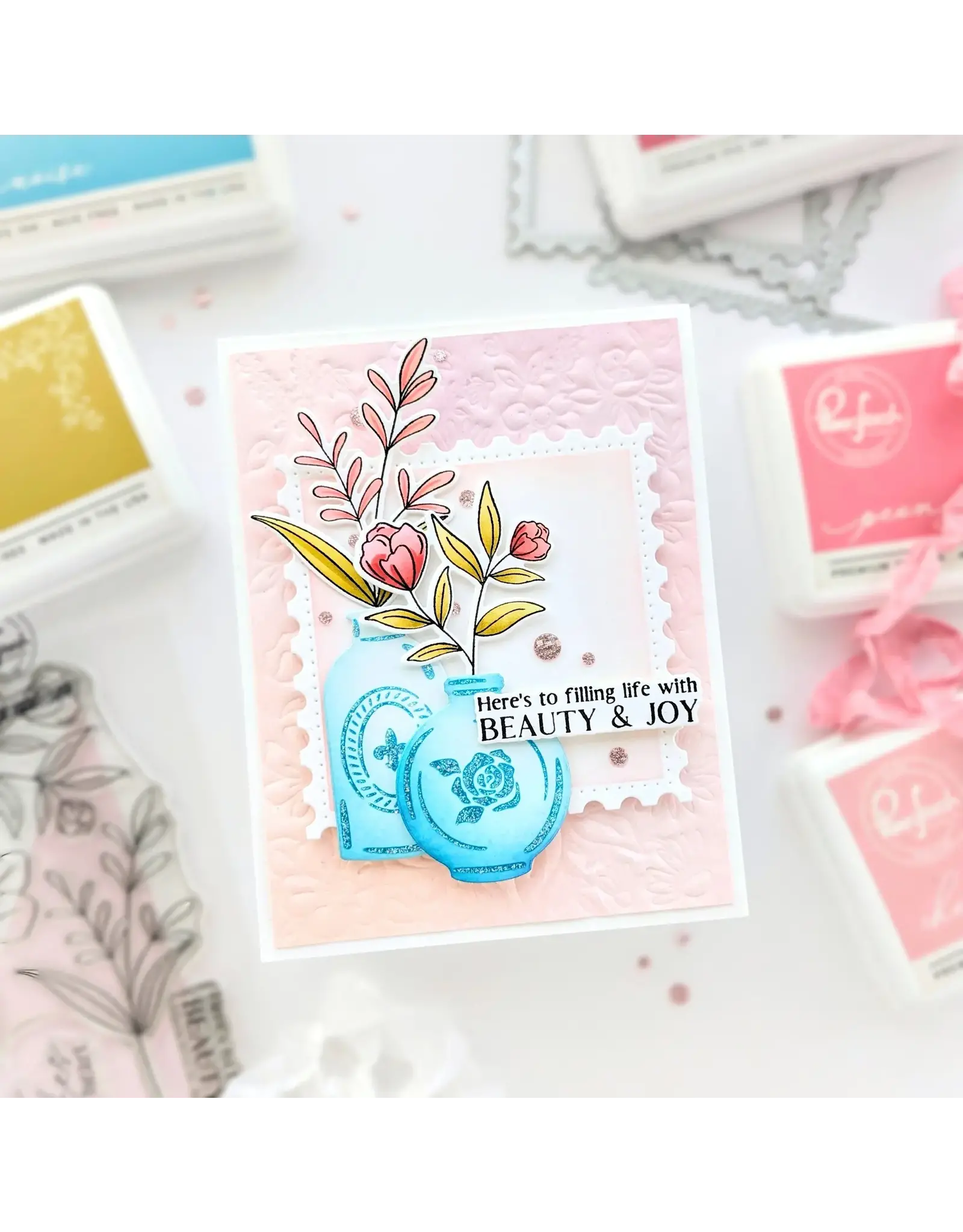 PINKFRESH PINKFRESH STUDIO KEEPSAKES OF THE HEART STENCIL SET 5/PK