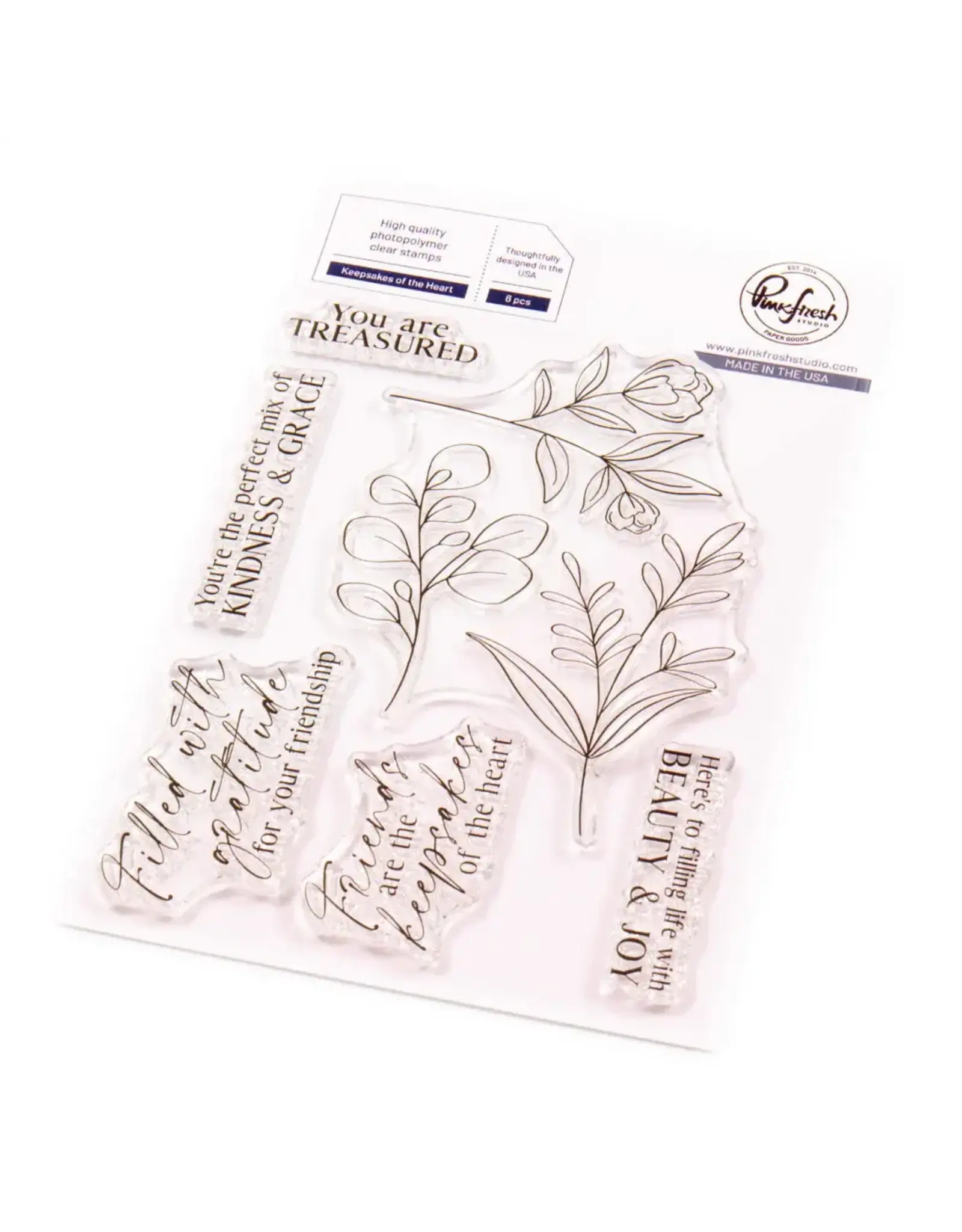 PINKFRESH PINKFRESH STUDIO KEEPSAKES OF THE HEART CLEAR STAMP SET