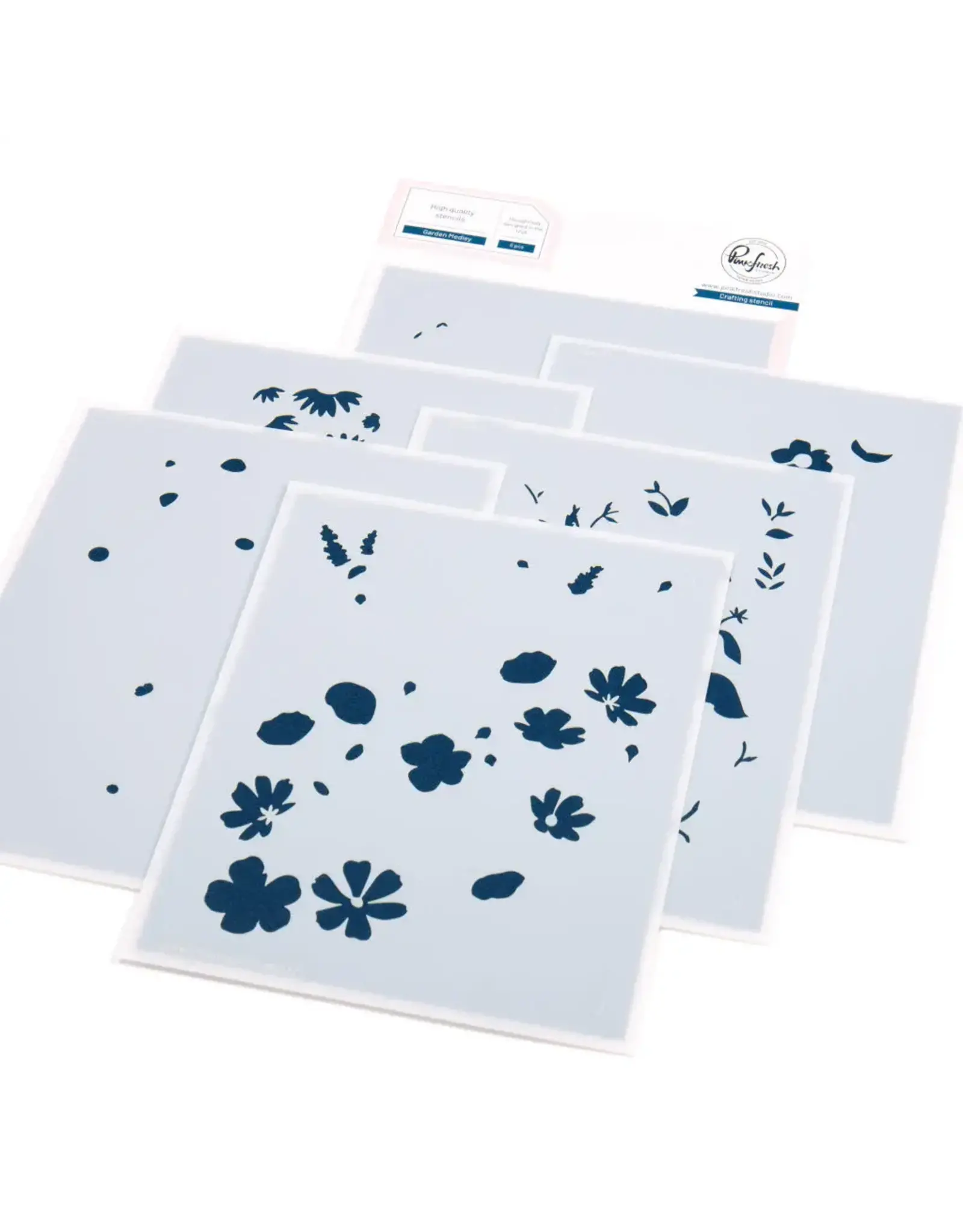 PINKFRESH PINKFRESH STUDIO GARDEN MEDLEY STENCIL SET 6/PK