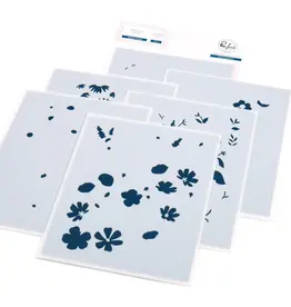 PINKFRESH PINKFRESH STUDIO GARDEN MEDLEY STENCIL SET 6/PK