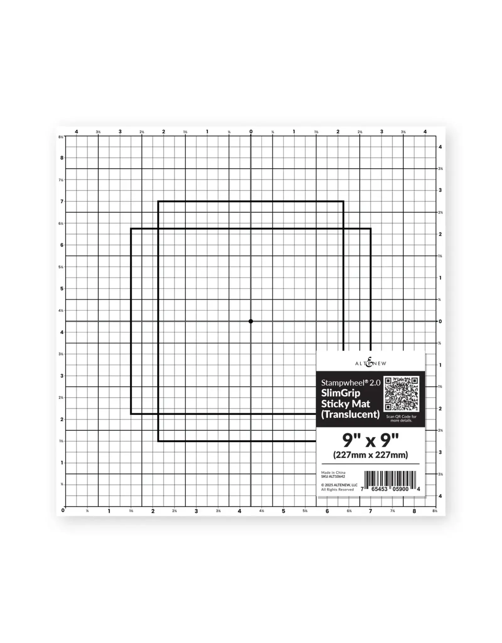 ALTENEW ALTENEW STAMPWHEEL 2.0 SLIMGRIP TRANSLUCENT 9x9 STICKY MAT