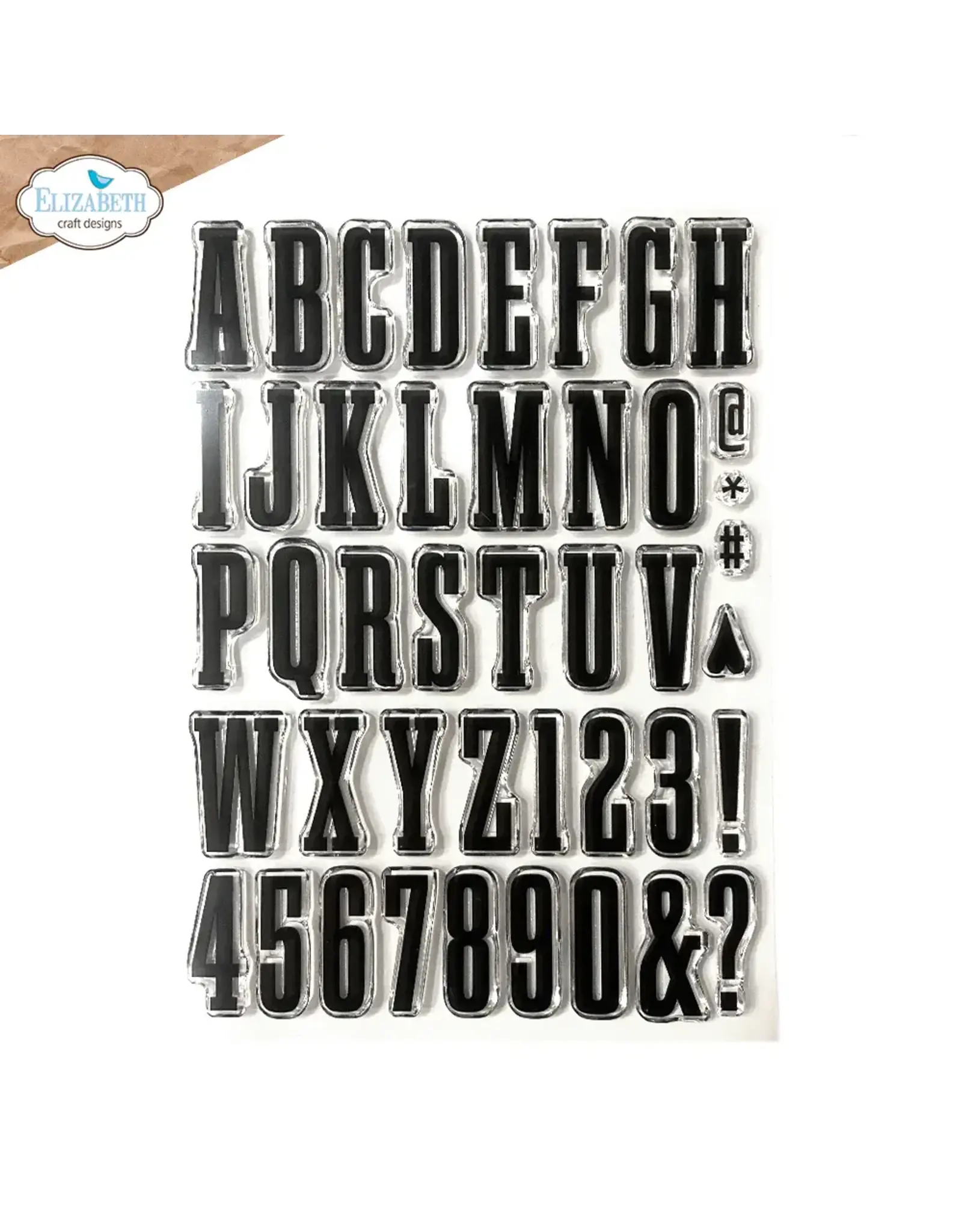 ELIZABETH CRAFT DESIGNS ELIZABETH CRAFT DESIGNS PLANNER ESSENTIALS BOLD ALPHABET CLEAR STAMP SET