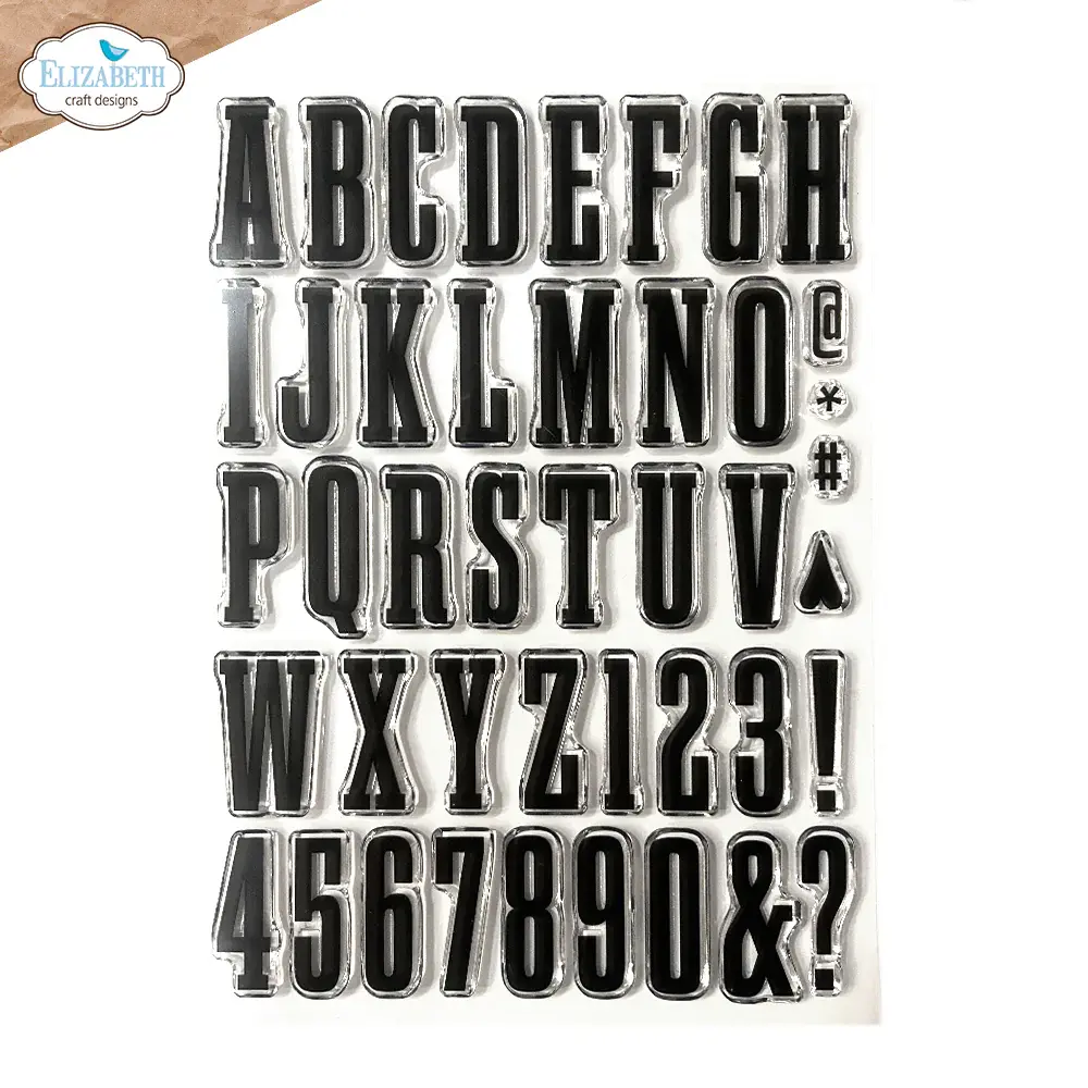 ELIZABETH CRAFT DESIGNS ELIZABETH CRAFT DESIGNS PLANNER ESSENTIALS BOLD ALPHABET CLEAR STAMP SET