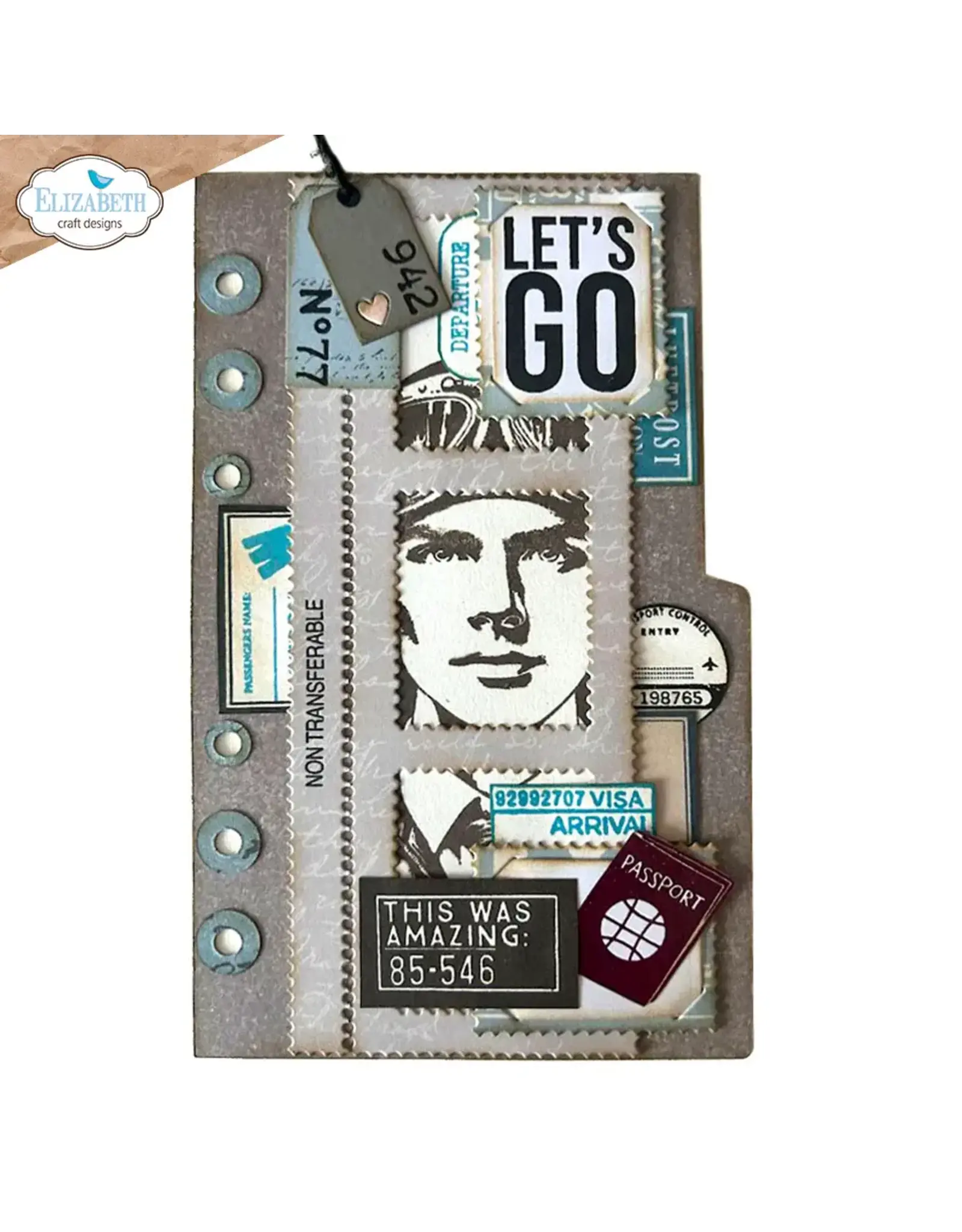 ELIZABETH CRAFT DESIGNS ELIZABETH CRAFT DESIGNS PLANNER ESSENTIALS TRAVEL JOURNAL CLEAR STAMP SET