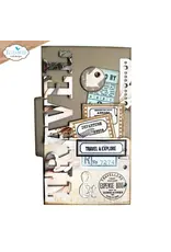 ELIZABETH CRAFT DESIGNS ELIZABETH CRAFT DESIGNS PLANNER ESSENTIALS TRAVEL JOURNAL CLEAR STAMP SET