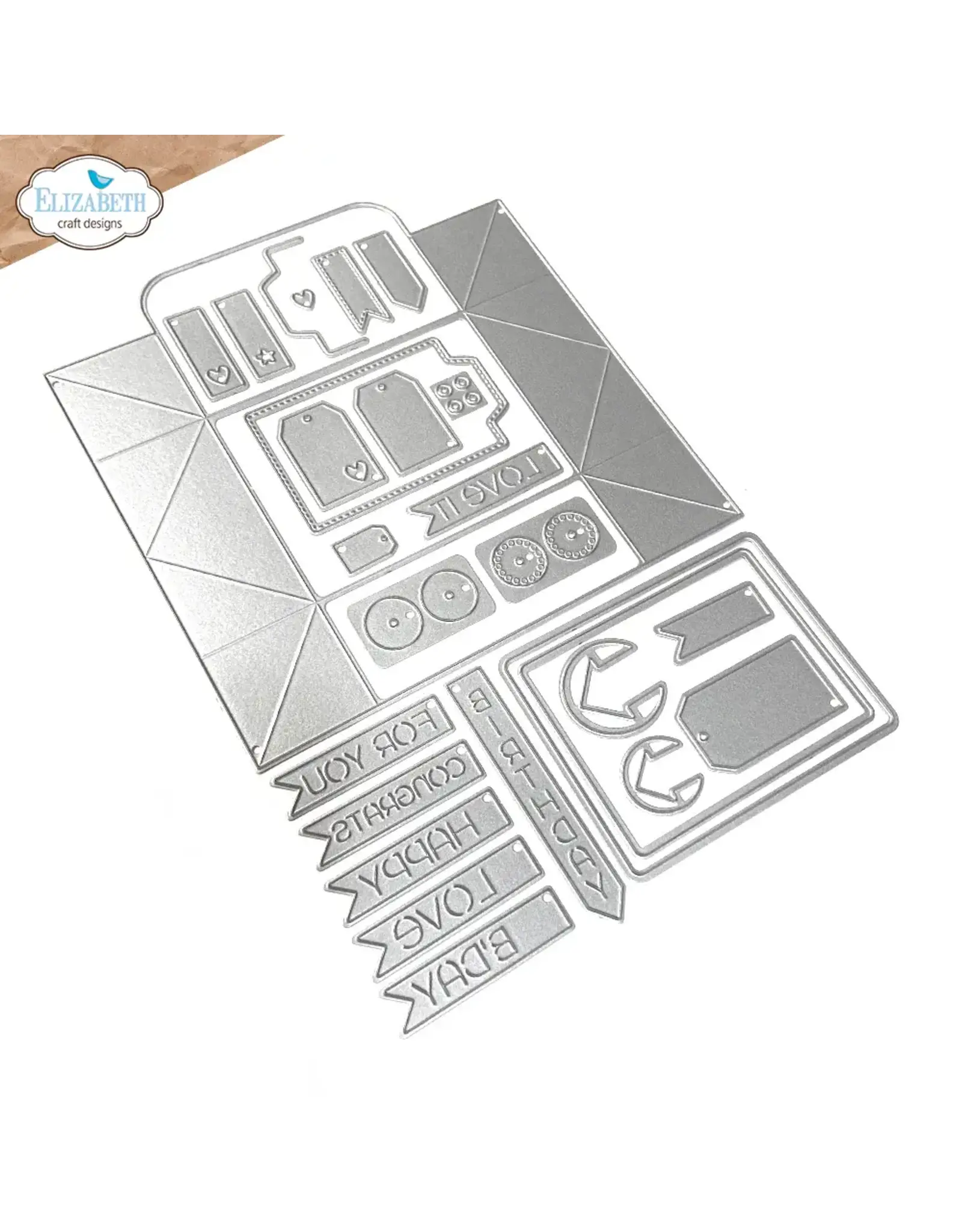 ELIZABETH CRAFT DESIGNS ELIZABETH CRAFT DESIGNS PLANNER ESSENTIALS BOX ENVELOPE DIE SET