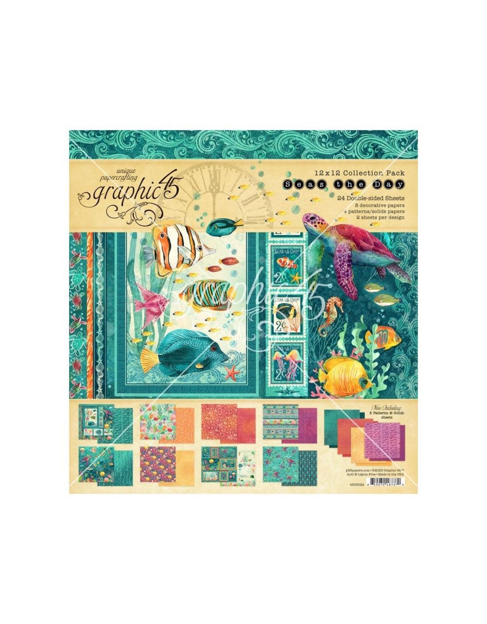 GRAPHIC 45 GRAPHIC 45 SEAS THE DAY 12x12 COLLECTION PACK