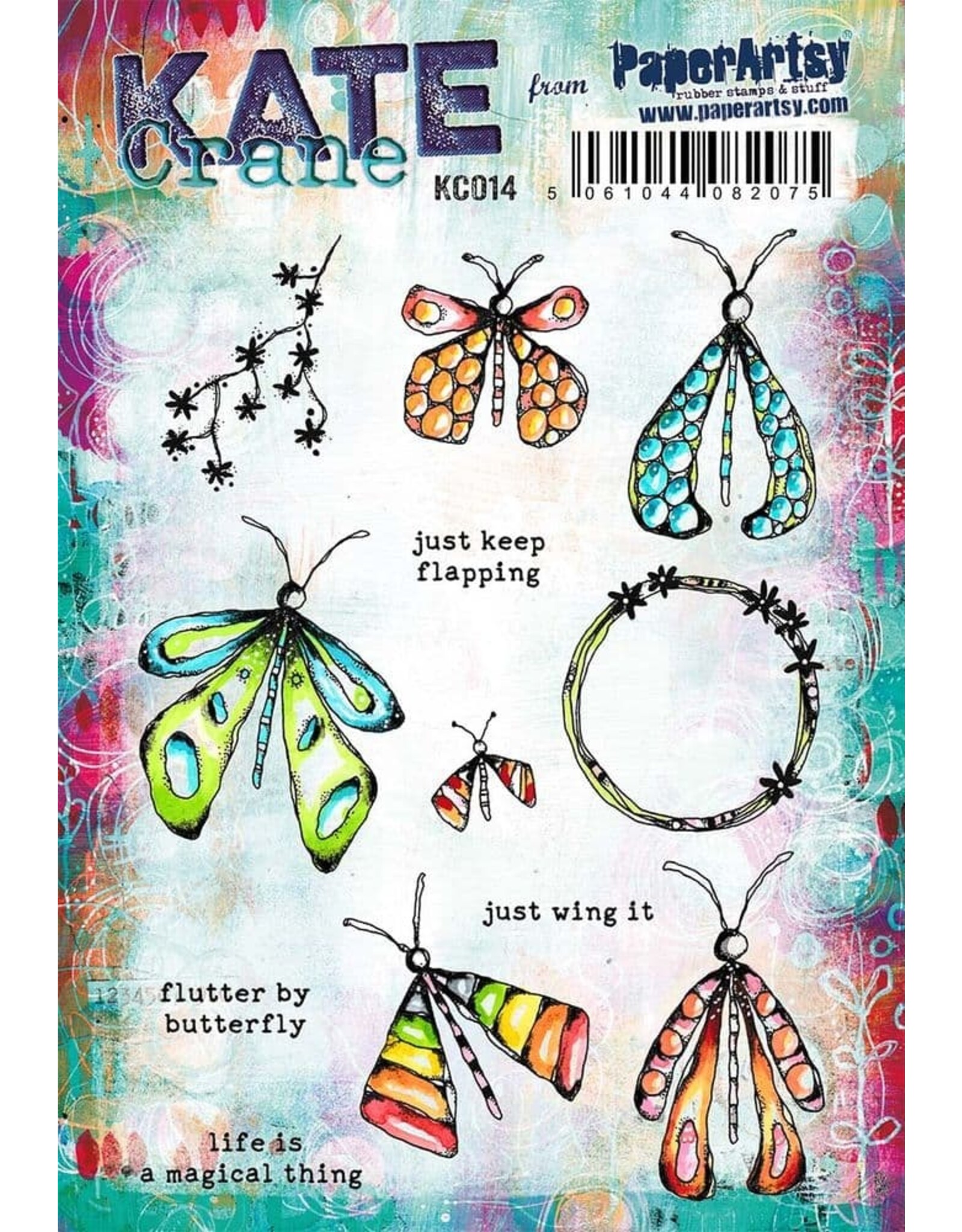 PAPER ARTSY PAPER ARTSY KATE CRANE KC014 CLING STAMP SET