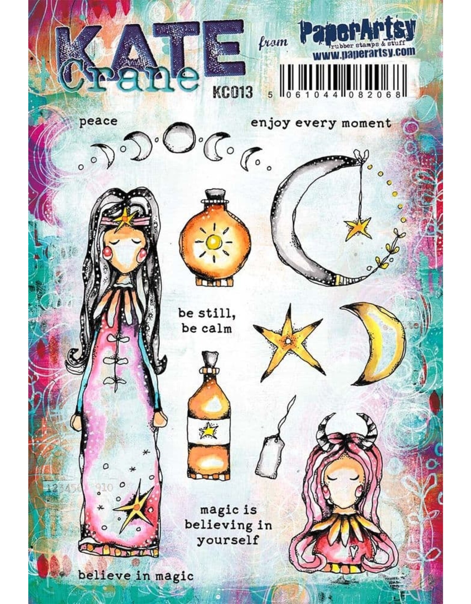 PAPER ARTSY PAPER ARTSY KATE CRANE KC013 CLING STAMP SET