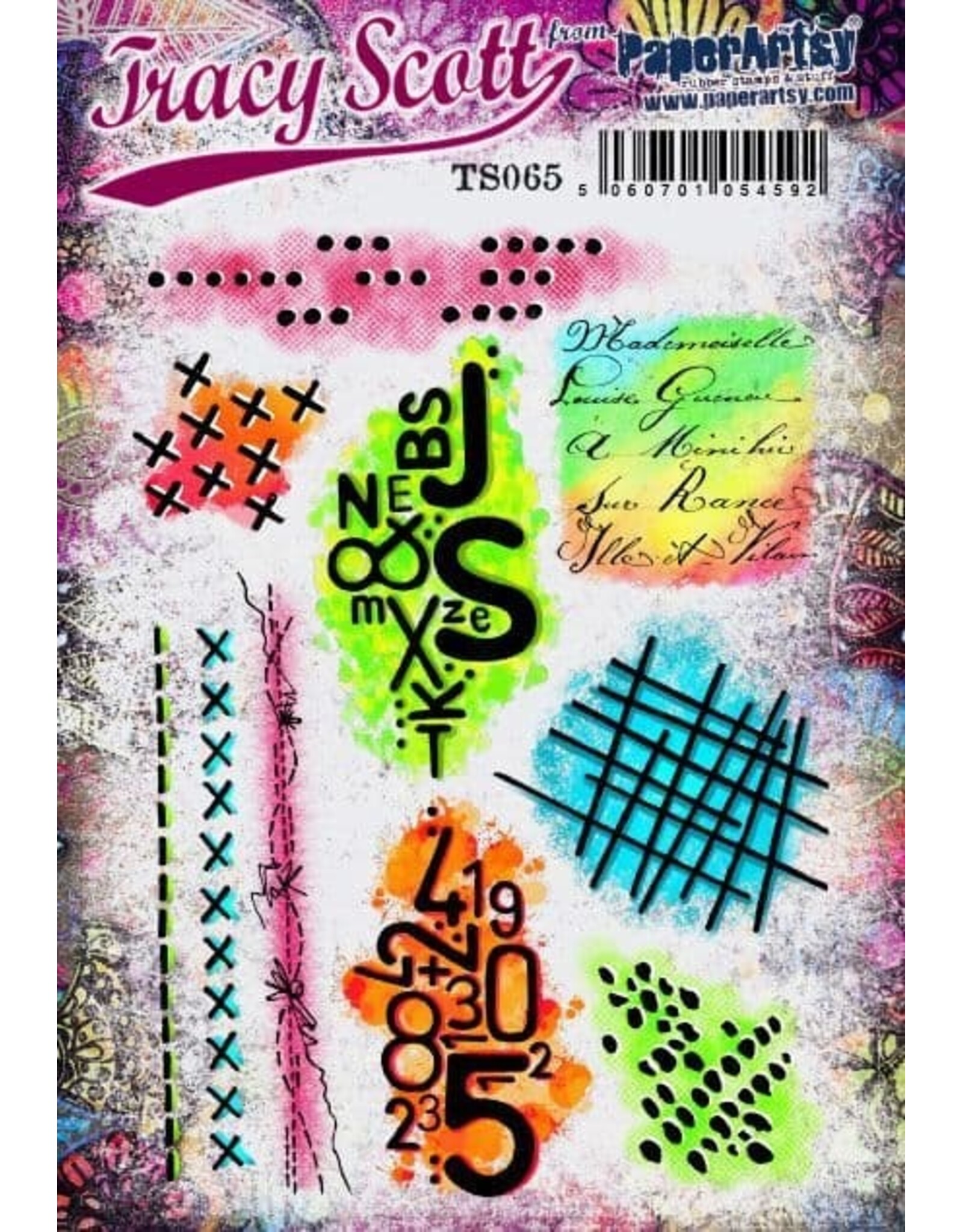 PAPER ARTSY PAPER ARTSY TRACY SCOTT TS065 CLING STAMP SET