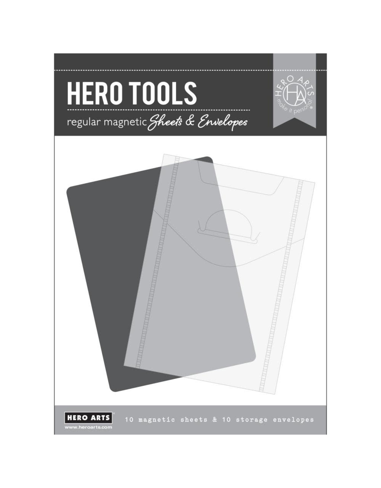 HERO ARTS HERO ARTS REGULAR 5X7 MAGNETIC SHEETS & STORAGE ENVELOPES 10/PK