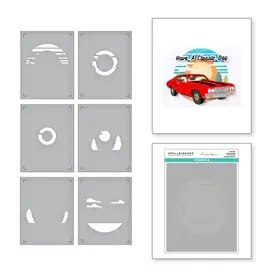 SPELLBINDERS SPELLBINDERS MINDY EGGEN CLASSIC ROAD LEGENDS COLLECTION SCENIC DRIVE STENCIL SET
