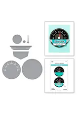 SPELLBINDERS SPELLBINDERS MINDY EGGEN CLASSIC ROAD LEGENDS COLLECTION SPEEDOMETER ETCHED DIE SET