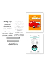 SPELLBINDERS SPELLBINDERS MINDY EGGEN CLASSIC ROAD LEGENDS COLLECTION CRUISIN' BY SENTIMENTS CLEAR STAMP & DIE SET