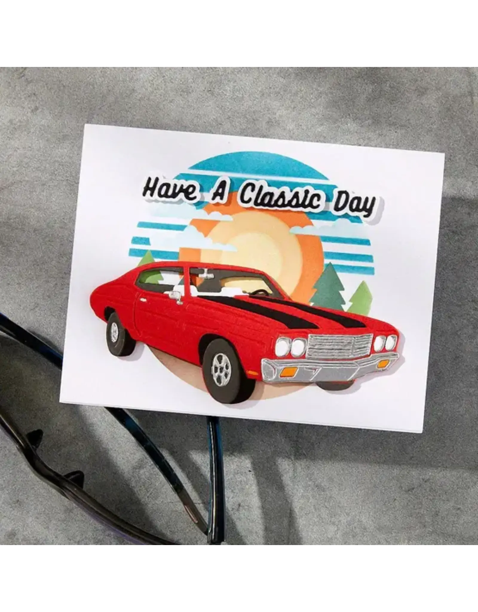 SPELLBINDERS SPELLBINDERS MINDY EGGEN THE CLASSIC ROAD LEGENDS MUSCLE CAR ETCHED DIE SET