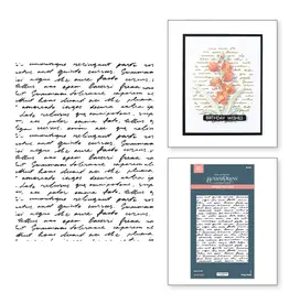 SPELLBINDERS SPELLBINDERS BETTERPRESS LISA HORTON WILDFLOWERS COLLECTION SCRIPT TEXT PRESS PLATE