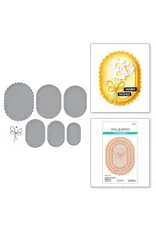 SPELLBINDERS SPELLBINDERS LISA HORTON WILDFLOWERS COLLECTION SCALLOP AND STITCHED EDGE OVALS ETCHED DIE SET
