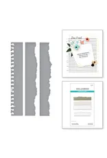 SPELLBINDERS SPELLBINDERS TAKE NOTE COLLECTION TORN PAPER EDGES ETCHED DIE SET
