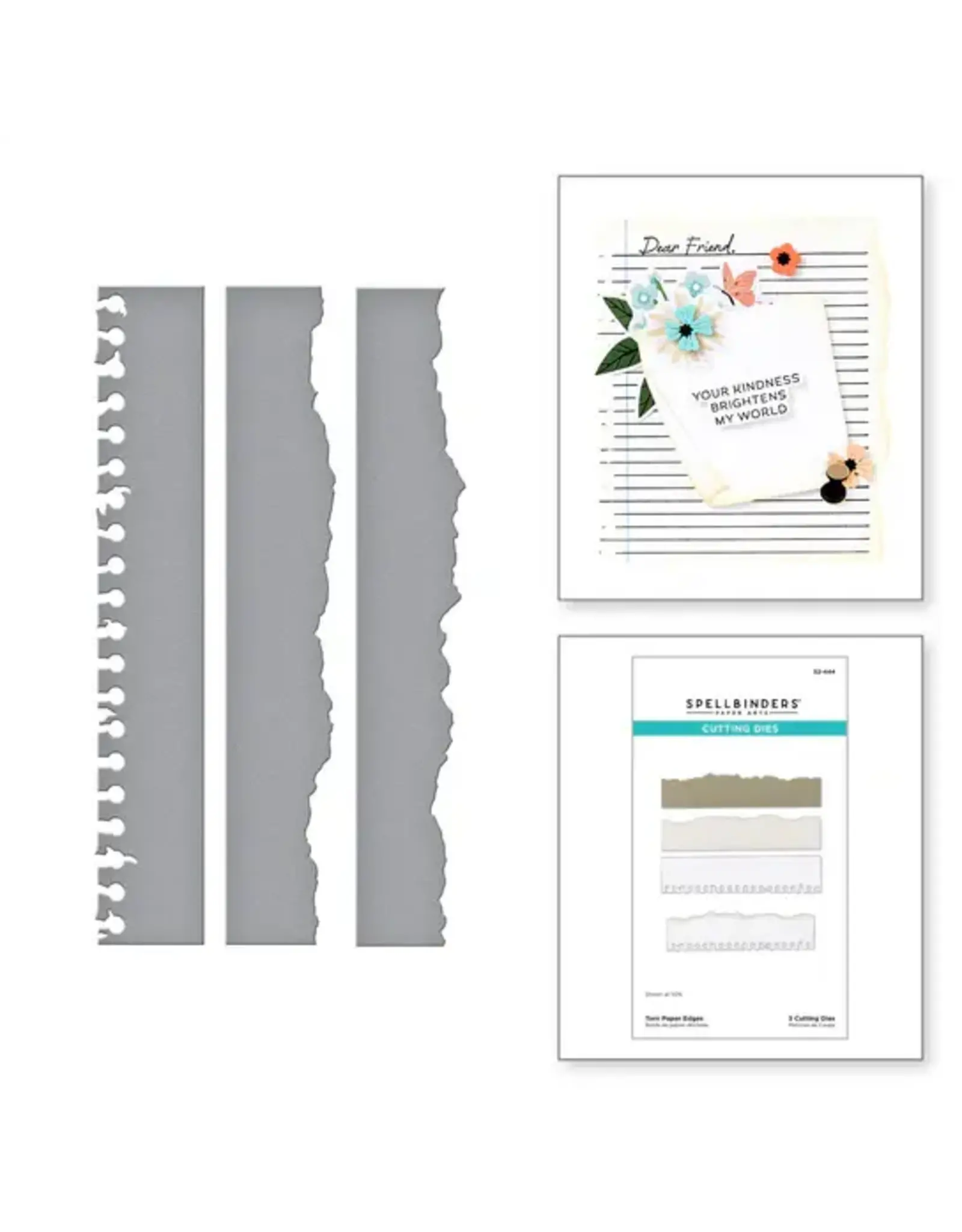 SPELLBINDERS SPELLBINDERS TAKE NOTE COLLECTION TORN PAPER EDGES ETCHED DIE SET