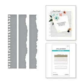 SPELLBINDERS SPELLBINDERS TAKE NOTE COLLECTION TORN PAPER EDGES ETCHED DIE SET