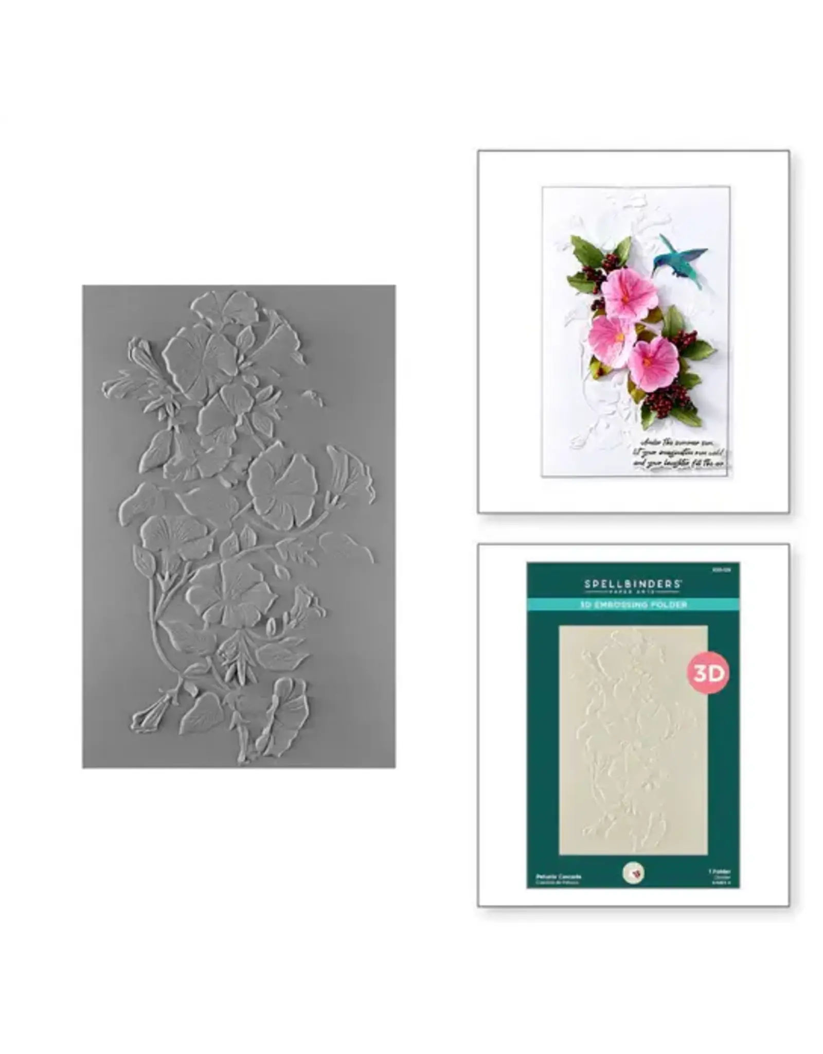 SPELLBINDERS SPELLBINDERS SUSAN TIERNEY-COCKBURN SUMMER SOLSTICE GARDEN COLLECTION PETUNIA CASCADE 3D EMBOSSING FOLDER