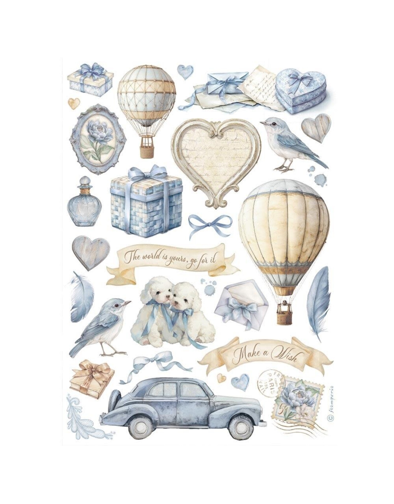 STAMPERIA STAMPERIA TIMELESS ASSORTED A4 RICE PAPER 6/PK