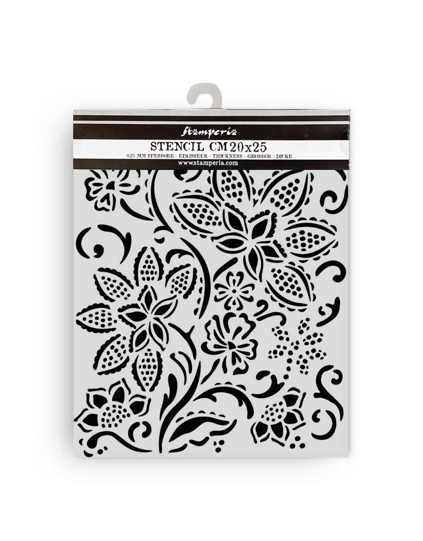 STAMPERIA STAMPERIA TIMELESS BATIK FLOWERS 20x25cm STENCIL