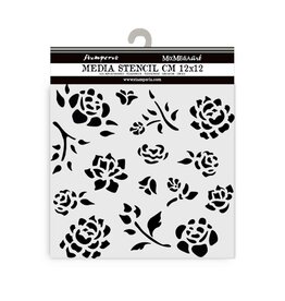 STAMPERIA STAMPERIA TIMELESS BUDS PATTERN 12x12cm STENCIL