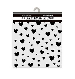 STAMPERIA STAMPERIA TIMELESS HEARTS 12x12cm STENCIL