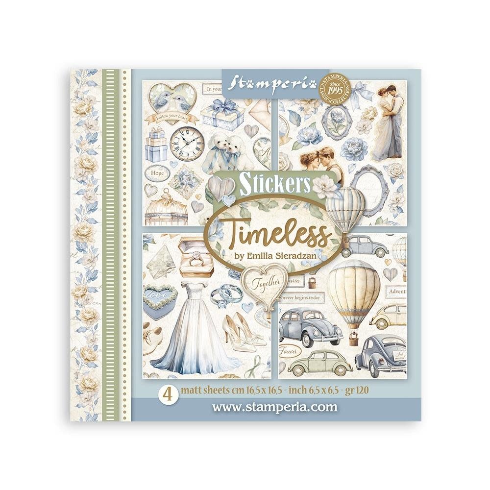 STAMPERIA STAMPERIA TIMELESS STICKERS 4/PK