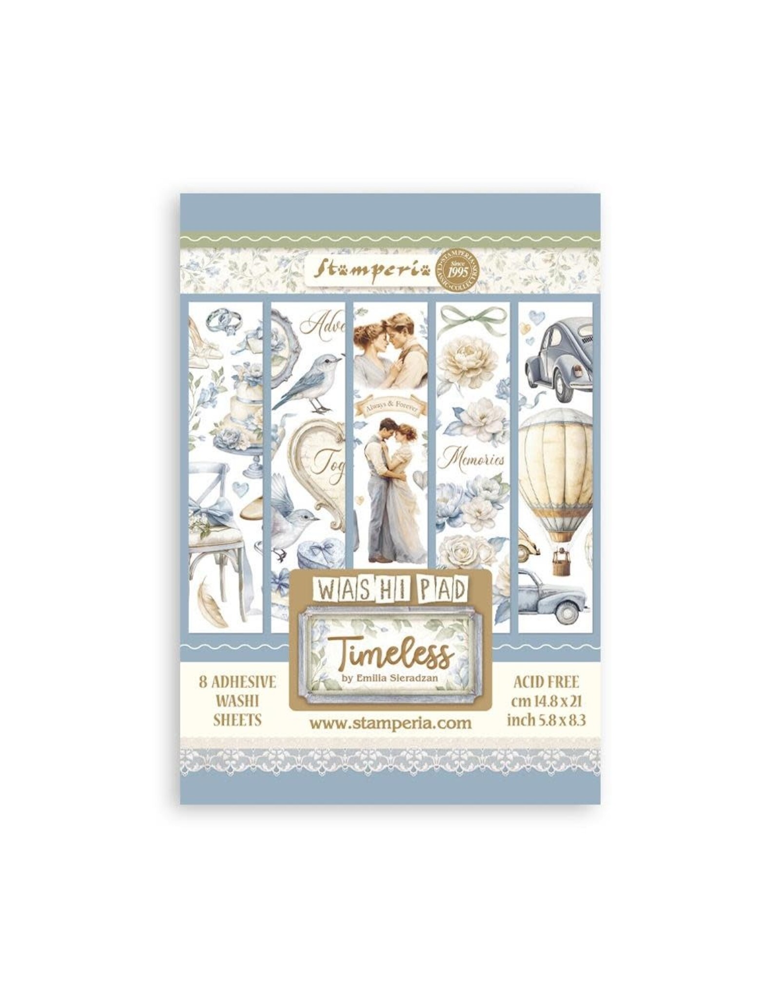 STAMPERIA STAMPERIA TIMELESS A5 WASHI PAD