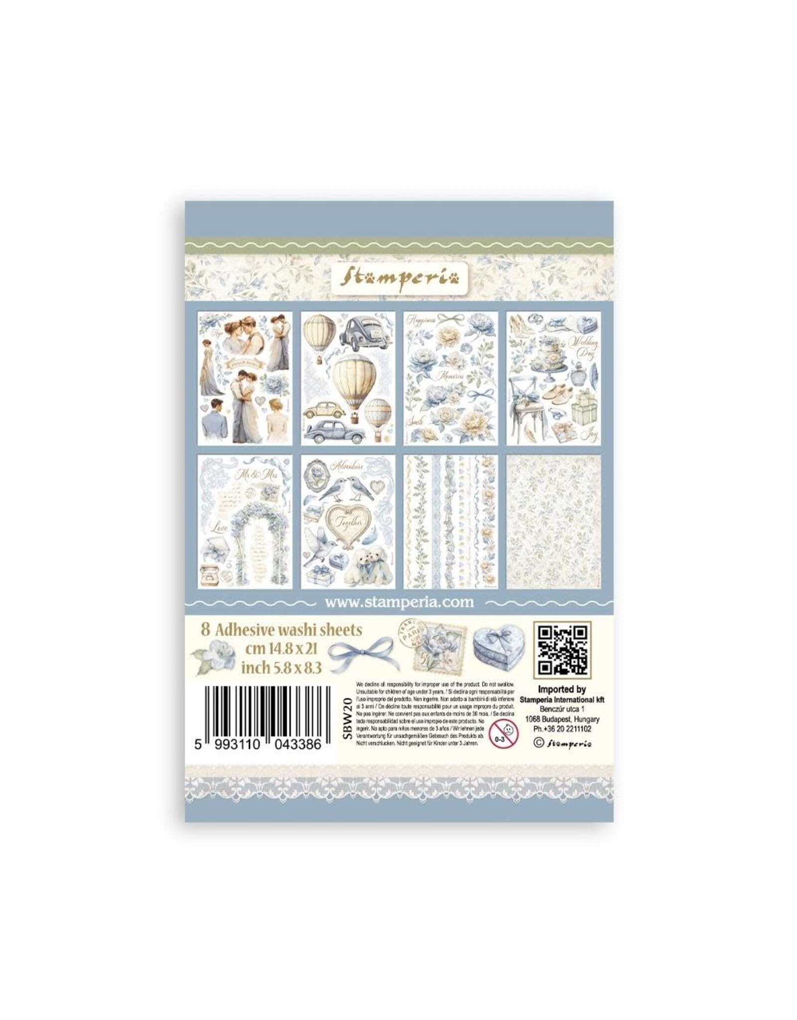 STAMPERIA STAMPERIA TIMELESS A5 WASHI PAD