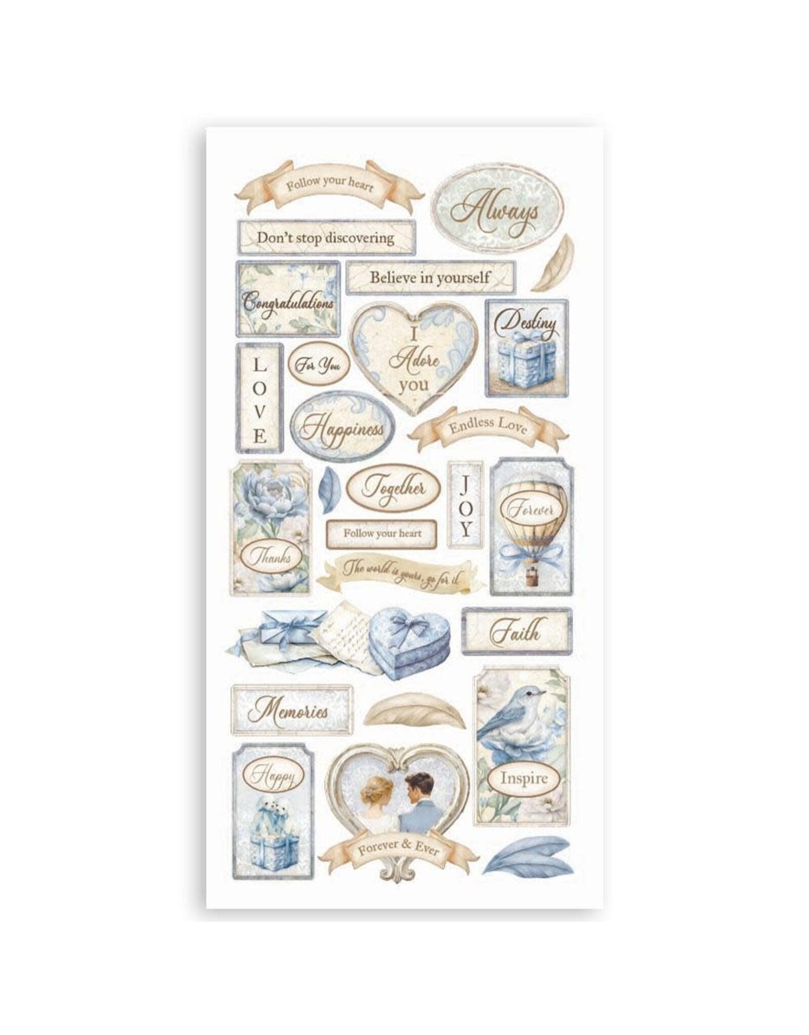 STAMPERIA STAMPERIA TIMELESS 6x12 PAPER CUT OUTS 4 SHEETS