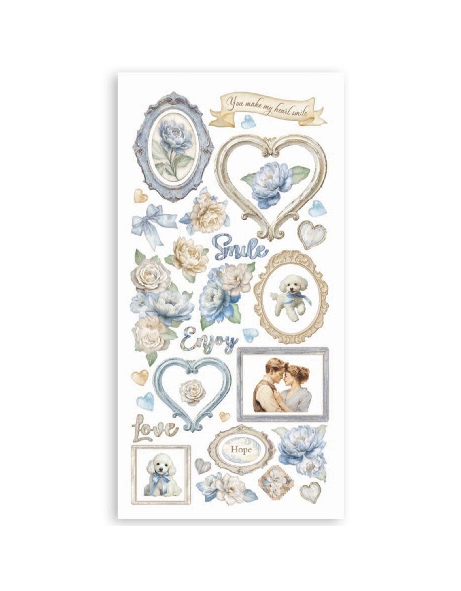 STAMPERIA STAMPERIA TIMELESS 6x12 PAPER CUT OUTS 4 SHEETS