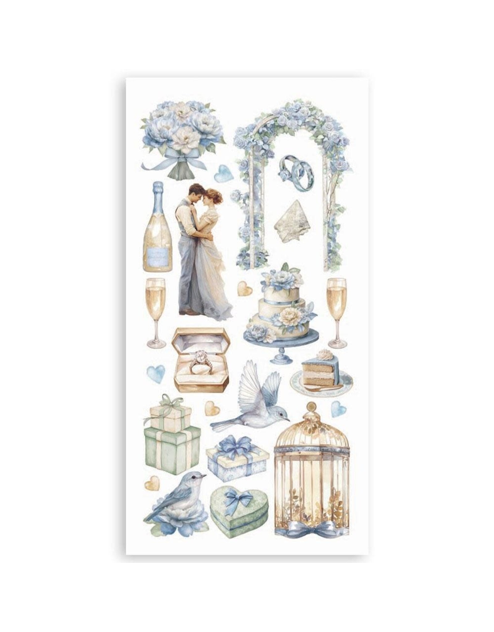 STAMPERIA STAMPERIA TIMELESS 6x12 PAPER CUT OUTS 4 SHEETS