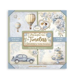 STAMPERIA STAMPERIA TIMELESS MAXI PAD 8x8 PAPER PACK 22 SINGLE FACED SHEETS