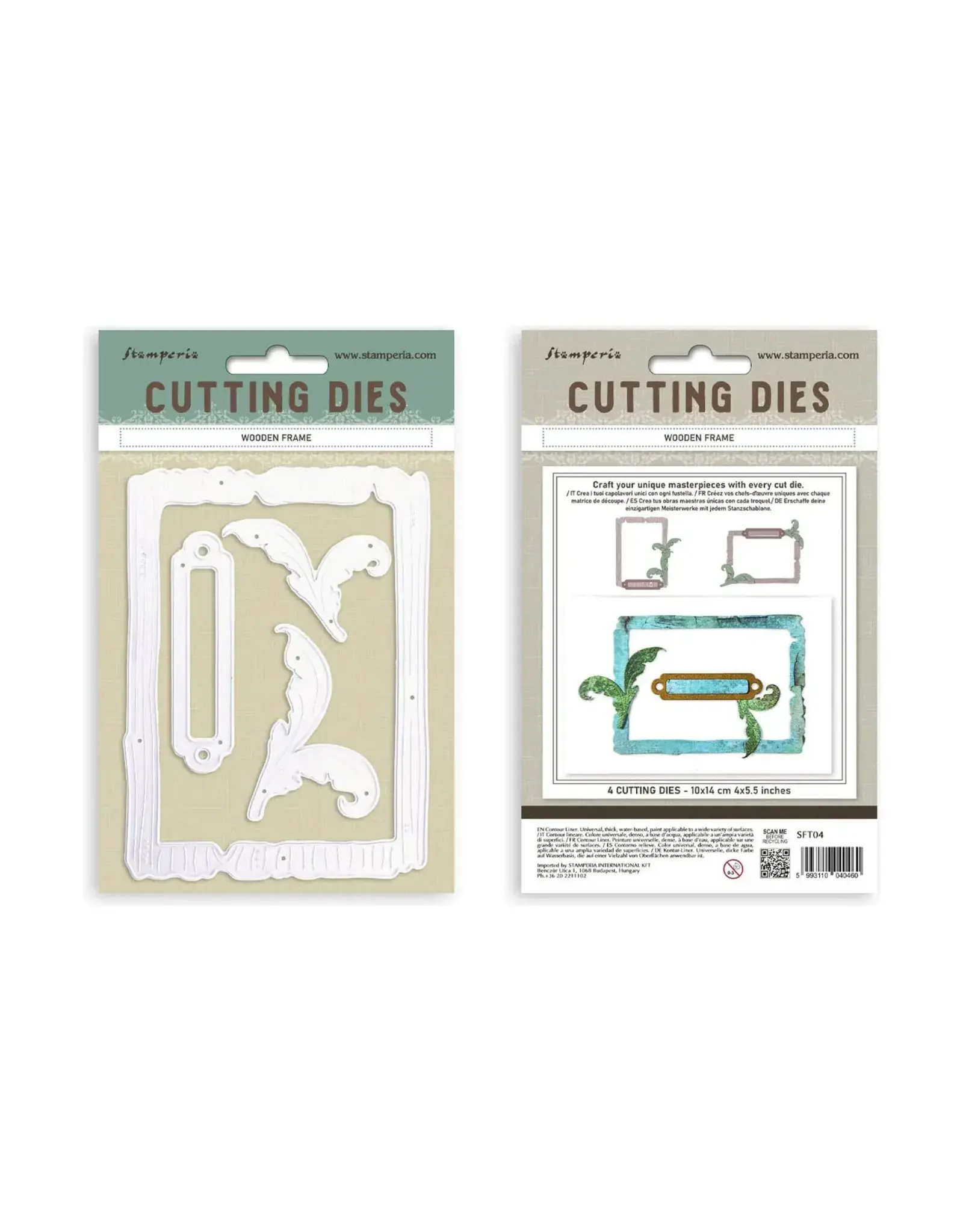 STAMPERIA STAMPERIA WOODEN FRAME A6 DIE SET