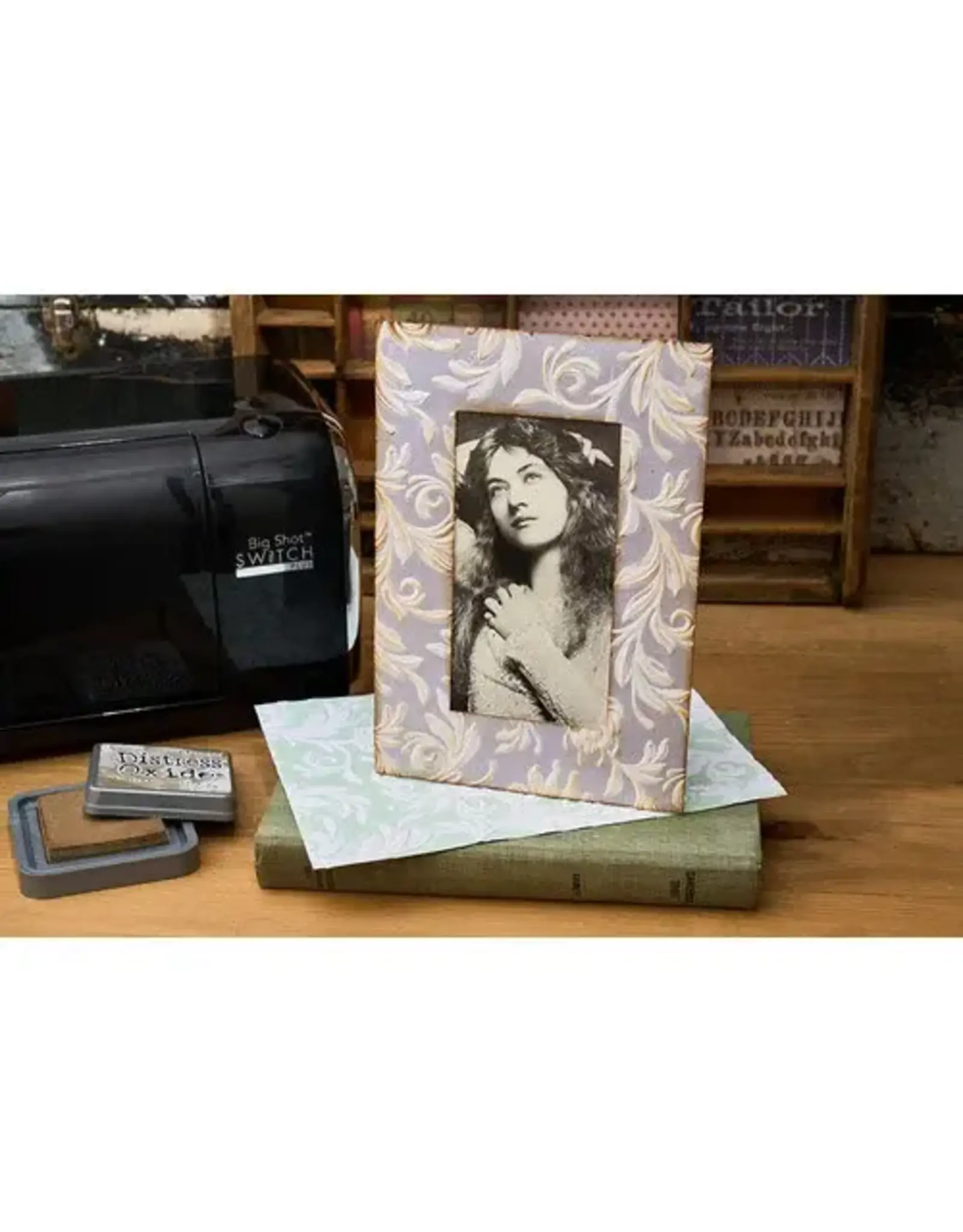 SIZZIX SIZZIX TIM HOLTZ 3D TEXTURE FADES BOTANICAL LARGE A5 EMBOSSING FOLDER