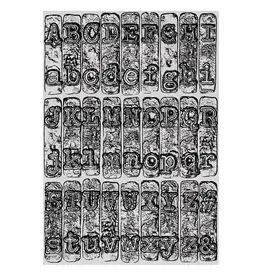 SIZZIX SIZZIX TIM HOLTZ 3D TEXTURE FADES TYPEWRITER LARGE A5 EMBOSSING FOLDER