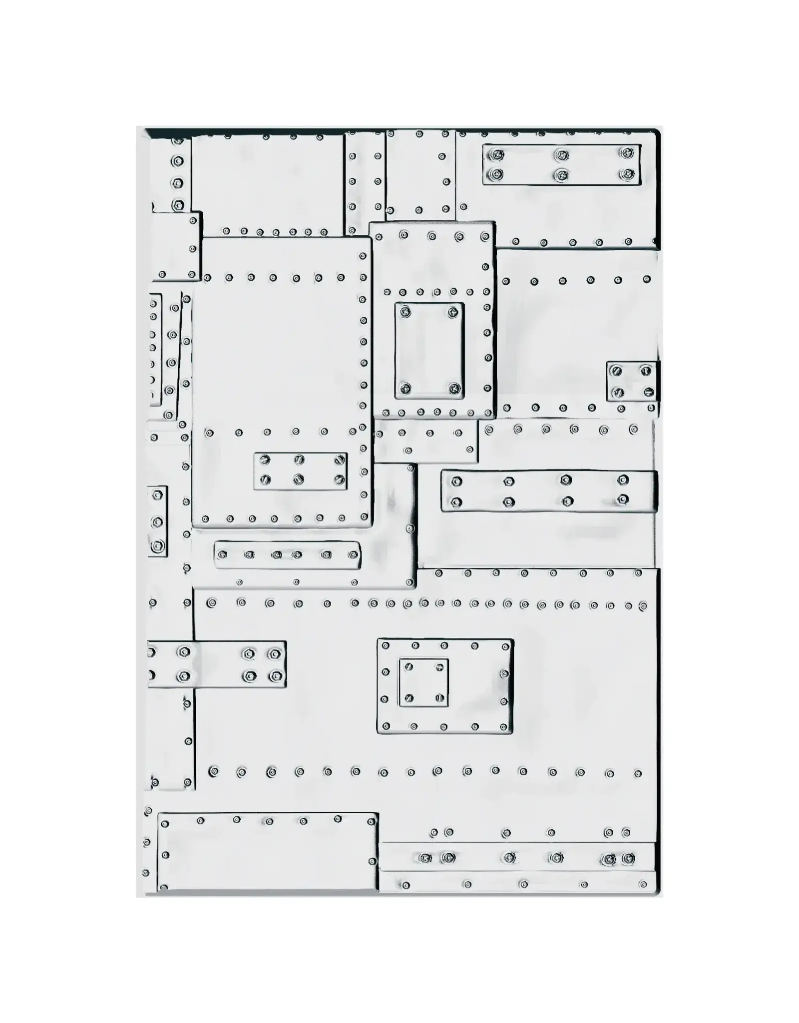 SIZZIX SIZZIX TIM HOLTZ 3D TEXTURE FADES FOUNDRY LARGE A5 EMBOSSING FOLDER