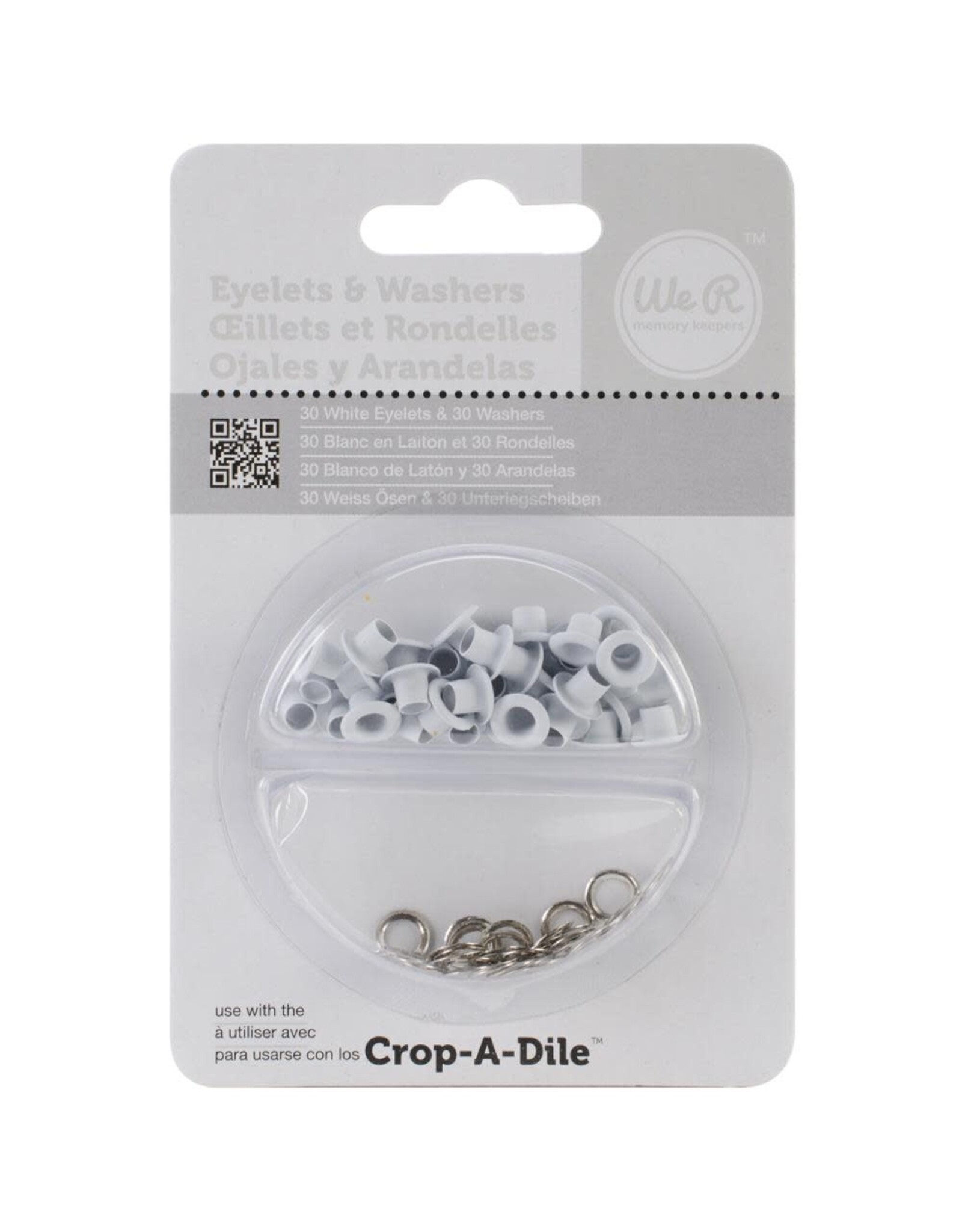WE R MEMORY KEEPERS WE R MEMORY KEEPERS WHITE EYELETS & WASHERS FOR CROP-A-DILE
