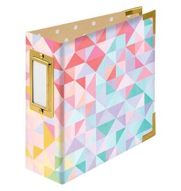WE R MEMORY KEEPERS WE R MEMORY KEEPERS PAIGE EVANS GEOMETRIC PAPER WRAPPED D RING ALBUM 4X4