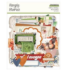 SIMPLE STORIES SIMPLE STORIES SIMPLE VINTAGE WOODLANDS EPHEMERA 46/PK