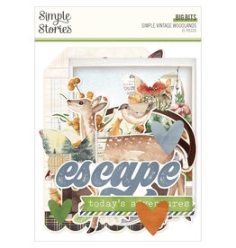 SIMPLE STORIES SIMPLE STORIES SIMPLE VINTAGE WOODLANDS BIG BITS & PIECES 21/PK